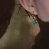 Brincos de Argola em Forma de C com Agulha de Prata Banhados a Ouro Real 18K Luxo Acessível Brincos Simples Elegantes Brincos Versáteis da Moda Personalizados