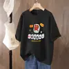 Nueva Camiseta de Algodón Puro para Mujer Verano 2026, Corte Holgado, Tallas Grandes, Adelgazante, Manga Corta, Top que Cubre el Vientre