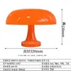 Lámpara de Mesa Nórdica Danesa de Hongo, Lámpara Decorativa Recargable Creativa para Casa de Huéspedes, Luz Nocturna Regulable para Dormitorio y Estudio