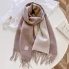 Bufanda de Lana Mezclada Estilo Coreano con Flecos en Bloques de Color por Ambos Lados para Mujer, Cuello Grueso de Color Sólido Cálido para Otoño/Invierno, Chal para Abrigo