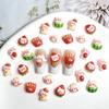 Internet Vermelho Rosa Porco Cartoon Nail Art Acessórios Bonito Tridimensional Morango Porco Bebê Resina DIY Desgaste Armadura Acessórios