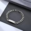 Pulseira de Casal Ins de Aço Inoxidável Pulseira Masculina e Feminina Trendy Personalizada Retrô Punk Hip-Hop Pulseira de Aço Titânio Não Desbota