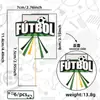 Decoraciones para Pasteles de Fútbol de la Copa Mundial Transfronteriza Toppers Decorativos Montaje de Mesa de Celebración para Aficionados Insertos con Letras en Español