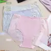 45-70kg Serie de encaje dulce y sexy entrepierna antibacteriana de doble capa amigable con la piel ligera sin costuras bragas para mujer