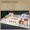 Soporte de Exhibición de Postres de Acrílico Boda Comida Fría Banquete Descanso para el Té Soporte de Exhibición Estante para Pasteles de Té de la Tarde Pilares de Cristal