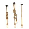 Vintage corda de cânhamo suporte da lâmpada candelabro Edison antigo suporte da lâmpada E27 barra de parafuso Casa de Chá retro suporte da lâmpada pendurado fio