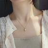 Dulce y Fresco Collar de Perlas de Cacahuete para Mujer, Estilo Romántico Francés, Cadena Elegante y con Estilo para la Clavícula, Cadena de Suéter de Moda