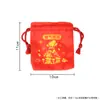 Bolsa de Suerte de Año Nuevo Chino Bolsa con Cordón Bolsa de Tela de Terciopelo Rojo Bolsa Vacía Bolsa de Terciopelo con Cordón Joyería Bolsita Pequeña Bolsa para Joyería
