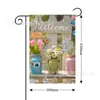 Bandera de Jardín Temática de Verano Transfronteriza Decorativa para Patio Festival Fiesta Escena Decorativa Lino Impresión Doble Cara