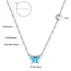 Collar Transfronterizo de Joyería con Goteo de Aceite Flor de Margarita Pequeña Corona Dulce Colgante de Mariposa Cadena para Clavícula Collar de Acero Inoxidable para Mujer