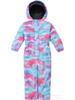 Traje de esquí nuevo para niños transfronterizo Traje para niñas Chaqueta acolchada de algodón gruesa y cálida de una pieza con estampado para esquí de invierno