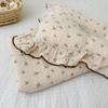 Manta de gasa de cuatro capas de estilo veraniego, de algodón puro, transpirable y absorbente de sudor, para la siesta de bebés y niños.