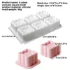 Juego de 4 Moldes de Silicona para Mousse con Formas de Flor, Corazón y Estrella Ideales para Hacer Pasteles, Chocolates, Mousses y Postres de Silicona de Grado Alimenticio Antiadherente Fácil de Limpiar Perfectos para Manualidades DIY