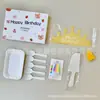 Set de Tenedor Cuchillo Plato para Pastel Caja de Regalo Cinco en Uno Postre Vajilla Desechable Combinación Set de Vajilla para Pastel de Cumpleaños