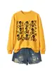 Sudadera casual de moda para mujer de Halloween con nueve marcos de calavera y lazo de estrella - Tienda independiente de Amazon eBay