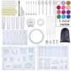 Conjunto de Moldes de Resina Cristal 12 Cores Glitter 48 Cores Lantejoula Nail Art Pulseira Pingente Brincos Joias Molde de Silicone