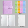 Superficie Tejida Cuaderno Personalizado Color Macarrón Carpeta A6 Bolsa con Cremallera Diario de Presupuesto en Efectivo Venta al por Mayor Transfronteriza