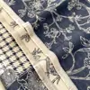 Bufanda Chal de Imitación Cachemir Jacquard Cruzado 185*65 con Diseño Floral de Pájaros y Cuadros Capa Cálida Ropa Exterior Fabricante de Comercio Exterior Venta al por Mayor