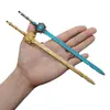 Arma Blanca Antigua 22cm Espada Sol y Luna Modelo de Metal en una Maceta Contiene Luz y Sombra, Sin Filo, Calamidad Eterna y Periférico
