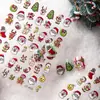 Cyansea Pegatinas Populares de Dibujos Animados Transfronterizas para Uñas de Navidad 3D Papá Noel Árbol de Navidad Pegatinas de Decoración DIY