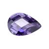 Huagang Gem Pera con Forma de Corazón Fucsia Doble Cara de Tortuga Zirconia Piedra al Descubierto Forma de Gota Cara de Cuadros Cara con Anillo Joyería al por Mayor