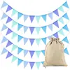 Banderas Temáticas de Invierno Transfronterizas, Guirnaldas para Fiesta de Cumpleaños, Banderines Decorativos Colgantes, Banderines Colgantes para Bodas, Banderines Triangulares de Arpillera para Temporada de Bodas
