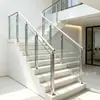 Fabricantes de postes de acero inoxidable 304, tubos cuadrados engrosados de 1.5 pulgadas, pasamanos de vidrio, columnas para escaleras y barandillas de vidrio para proyectos comerciales