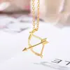 Joyería de Comercio Exterior Más Vendida Collar con Colgante Flecha de Cupido Arco y Flecha Moda Hip-Hop Accesorios para Hombres y Mujeres Collares para Hombres y Mujeres