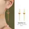 Min Brincos de Gancho de Prata de Lei S925 Cantonesa Yanyu Borboleta dos Sonhos Feminino Novo Estilo Chinês Nicho High-End Longos Brincos de Borla de Borboleta Joias