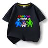 Camiseta de manga corta para niño Rainbow Friends, ropa de verano para niño 2023, nueva camiseta de algodón de media manga estilo occidental para niña.