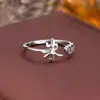 Anillo de Plata de Ley 925 100 Apellidos Familiares Apellido Familiar Anillo para Mujer Nuevo Amor Diseño de Nicho Sentido Anillo de Dedo Abierto Todo-partido Regalo