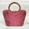 Bolsa de Noite Nova com Pedras de Diamante Selecionadas Cuidadosamente, Bolsa Feminina Vertical de Ombro Cruzado, Bolsa de Mão Clutch Totalmente com Diamantes para Banquete Europeu e Americano