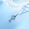 Collar de cobre con llave de cielo estrellado planeta fantasía estilo frío moderno INS estilo coreano diseño de moda de lujo ligero cadena para clavícula