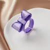 Novo Anel de Resina Colorido Criativo Sem Desbotar Anel Geométrico de Nicho com Laço Anel de Dedo Joia Feminina