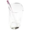 Pajita de vidrio de borosilicato transparente de alta resistencia al calor para adultos y niños, color leche, jugo, bebida, té, tubo recto delgado, boca plana