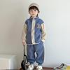 Conjunto Deportivo para Niños Otoño e Invierno Chaqueta Engrosada y Pantalones Conjunto de Dos Piezas 2025 Nuevo Estilo de Otoño Conjunto de Pantalones para Niños Pequeños