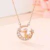 Colar Pequeno Príncipe estrela lua feminino luxo leve senso de nicho corrente clavícula para namorada presente Dia dos Namorados