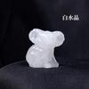 Tallado de Koala de Cristal Natural Espécimen de Mineral de Piedra Bruta de Cristal Pulido Decoración para el Hogar Adornos de Artesanía de Cristal