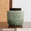 Bote de té vintage estilo chino, tarro de té sellado vacío, tarro de almacenamiento de té de porcelana para uso doméstico, para té verde y té negro