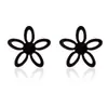 Brincos de Aço Inoxidável Estilo Novo Transfronteiriços, Folha de Palmeira Fashion, Flor, Pico de Montanha, Estrela e Lua, Brincos Mini Piercing, Acessórios de Orelha