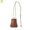 Bolsa de chave decorativa minimalista com corda de couro bolsa pendurada estojo de chave para pescoço colar longo bolsa de chave retrátil
