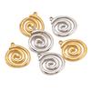 Colgante de Acero Inoxidable Colgante Geométrico de Espiral Circular Anillo con Agujero Colgante DIY Joyería Aretes Accesorios de Joyería