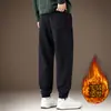 Calça moletom de tricô retrô americana de alta qualidade para homens, novo modelo outono 2026, cintura elástica, punhos, modelagem solta, calça casual esportiva