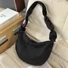 Bolsa Casual Tipo Dumpling Shuai Mi Jia para Mulheres, Novo Modelo Outono Inicial 2026, Bolsa de Ombro Simples de Cor Sólida, Bolsa Transversal Fashion para Estudantes