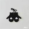 Moda Coreana Invierno Cálido Guantes de Bebé a Prueba de Frío Manoplas Tejidas para Niñas Guantes de Amor para Colgar del Cuello