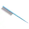 Pente de dentes finos com cabo de ponta para cães, pente de aço inoxidável para animais de estimação, ferramenta profissional de tosa para remover pelos, ferramenta de tosa para gatos