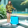 Maleta Pequeña con Candado de Contraseña 20 pulgadas Ligera Maleta de Cabina con Ruedas Maleta Pequeña de Equipaje para Hombres Maleta de Viaje de Cuero Estilo Coreano 18 pulgadas