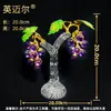 Adorno de Calabaza Citrina Atrae Fortuna en Stock, Decoración del Hogar Flor de Loto Morada, Adorno de Calabaza Cacahuete de Vidrio