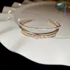 Pulsera Elástica de Diamantes Estilo Francés con un Toque de Lujo Ligero y Alta Gama, Joyería Elegante y Versátil con un Diseño Único y a la Moda, Nicho