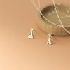 Pendientes Nalan de plata S925, estilo coreano, sencillos y bonitos con forma de jirafa, elegantes y dulces pendientes navideños M00266
